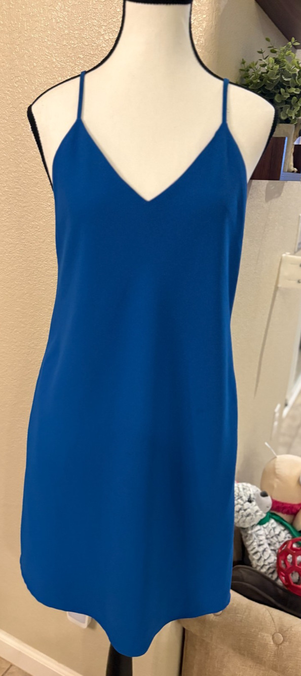 Lauren Ralph Lauren Royal Blue Shift Mini Dress Size 4